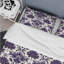 Ensemble de housse de couette moderne mauve blanc damassé Elegance VI-109155173
