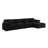 153" L-Shaped Sectional Module Sofa Cloud Black Couch with Removable Ottoman&Cushion -1034087235