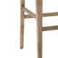 Tabouret de comptoir rembourré en chêne et gris avec structure en bois massif, assise requise en chêne, nécessaire