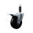 4 Inch SS Soft Rubber Swivel 1 Inch Expanding Stem Caster Total Lock Brake SCC