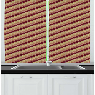 Geometric Kitchen Curtain