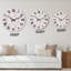 Vagues abstraites en couleurs rétro I - Horloge murale à motifs-619432651