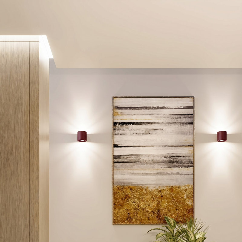 ORBIS Flush Mount, Burgundy, Ceiling lamp ORBIS 1 burgundy, 1 Light