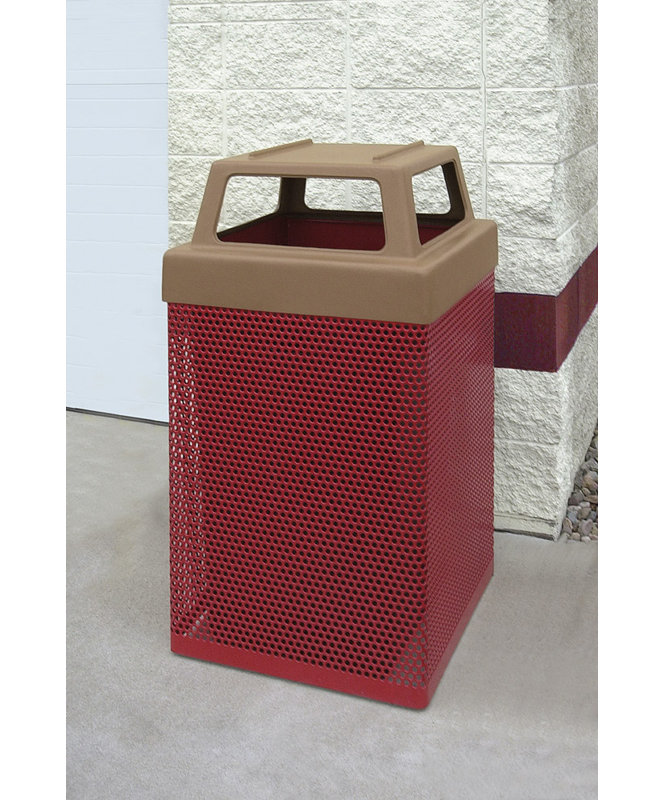 Poubelle 38 gallons, Rouge