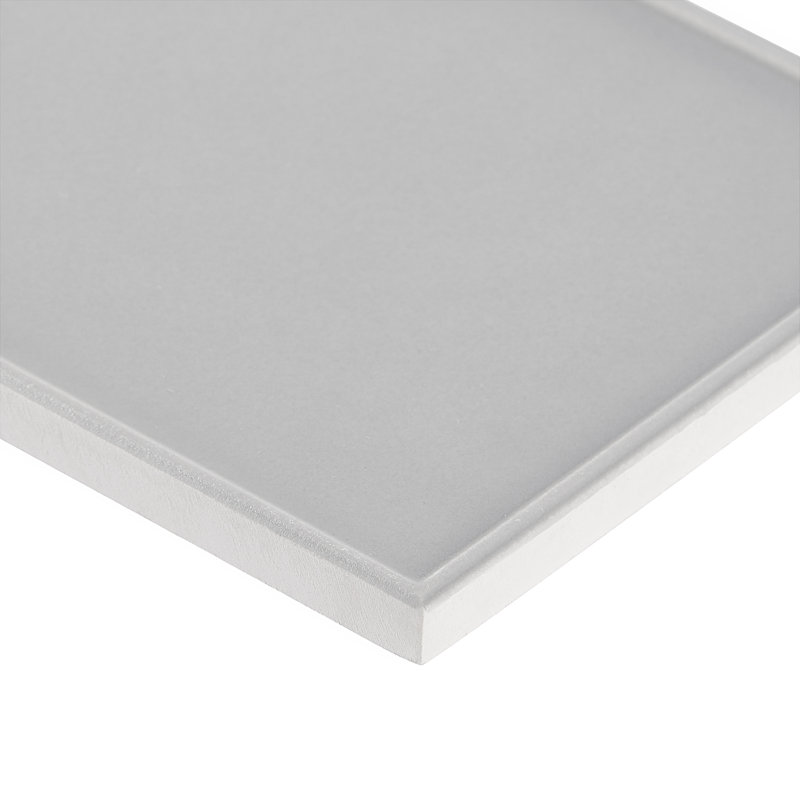 Tori Border Ceramic Subway Tile, Cool Gray, 4" W x 8" L