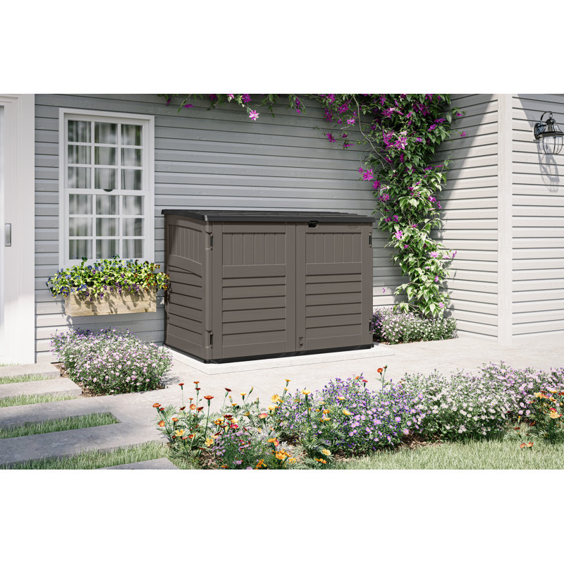 Suncast Stow-Away Large Store, Stone Grey, No