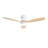 52'' Solid Wood Flat-Mounted Ceiling Fan With 3-Blade DC Reversible Motor Remote Control And Light, Silent