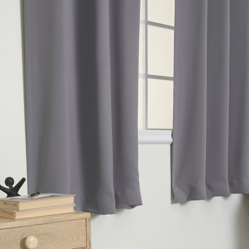 Lympsham Blackout Curtain Panel Pair, Gray, 40" W x 63" L