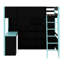 Lit mezzanine en bois avec bureau-187917695
