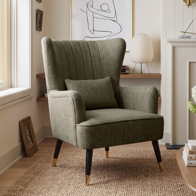 Nettey Upholstered Wingback Chair