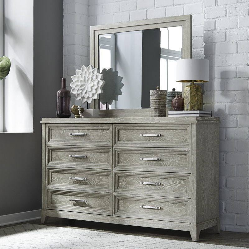 Belmar King Upholstered Bed, Dresser & Mirror, Chest Bedroom Set, King