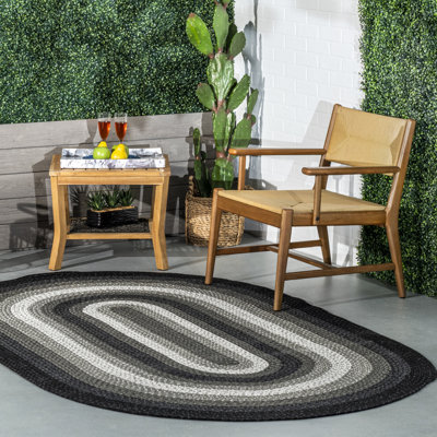 Tapis intérieur / extérieur gris anthracite Fieldon