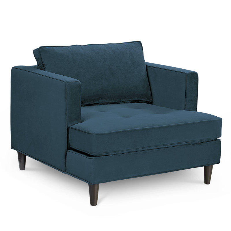 Upholstered Armchair, Bella Lagoon Performance Velvet