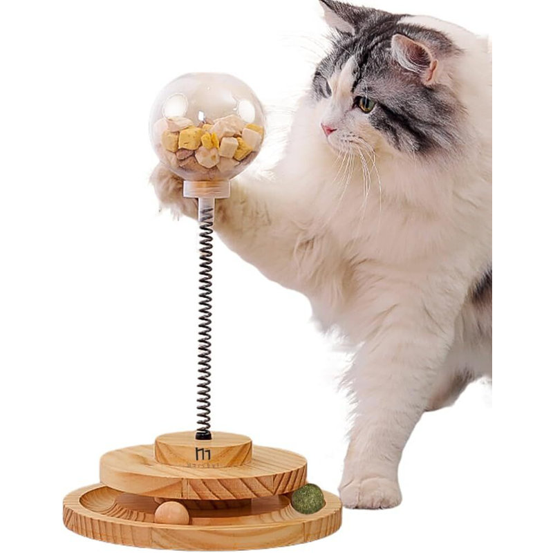 Interactive Cat Toy Ball with 0.5 Inch Feeding Hole