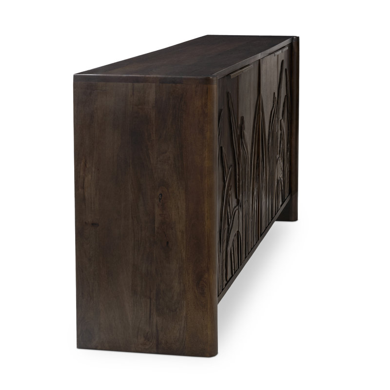 Ledro Wood 4Dr Buffet White Wash, Brown