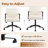 Teddy Fabric Home Office Chair, Adjustable Height, 360° Swivel