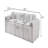3-Seater Sofa with 2 Pillows (White)