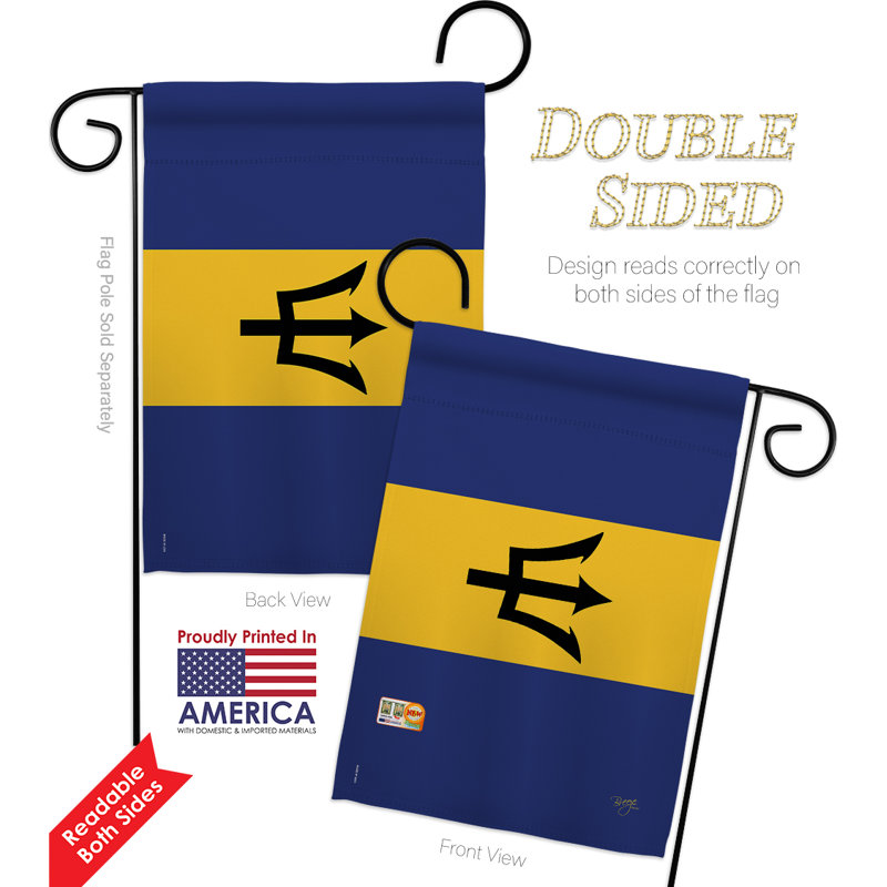 Double Sided 18.5'' H x 13'' W Polyester Flag Set