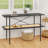 Console Table with Open Rattan Shelf Storage