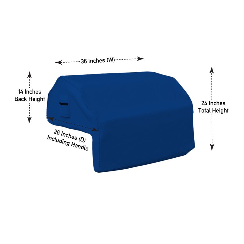 Covers & all Built-in Outdoor Grill Cover, Durable 12 Oz Waterproof Cover Max Material with Air Pocket & Elastic for Snug Fit