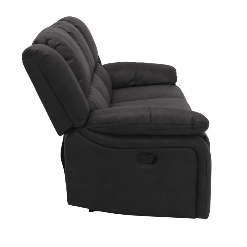 Boneless Black Reclining Sofa