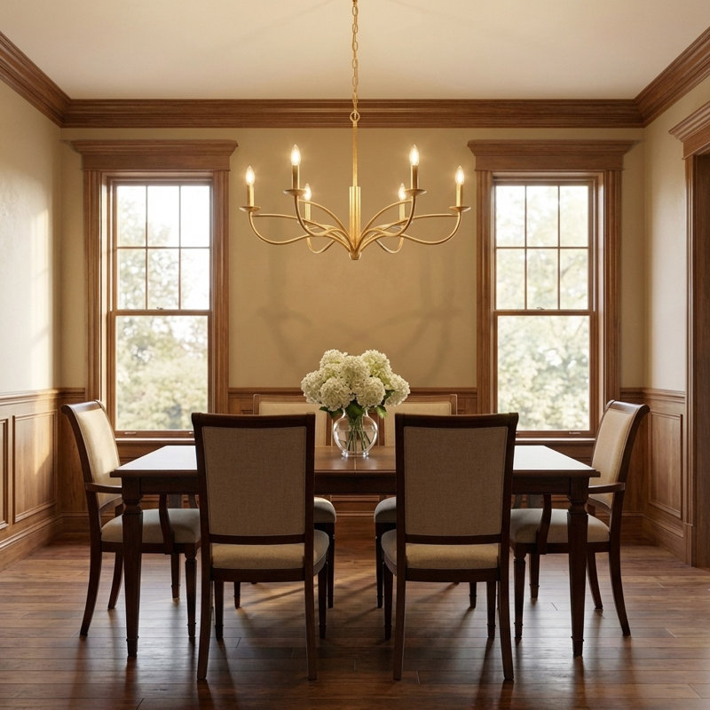 Wetherell 8-Light Chandelier, 6, 62.68" H x 32" W  x 32" D, Gild