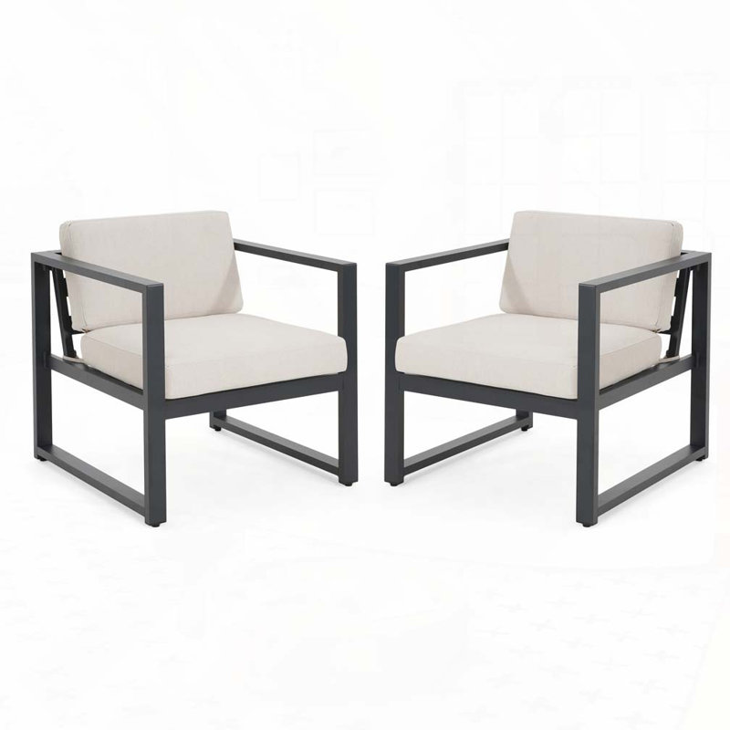 Fauteuil club d'extérieur, Beige
