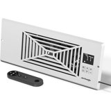 Turbro Register Booster Fan, Enhances Hvac Airflow, 4-way Vent Grille, 10-speed Fan, Intelligent Lcd Controller, Thermal Probe, Thermostat Control, Remote Control