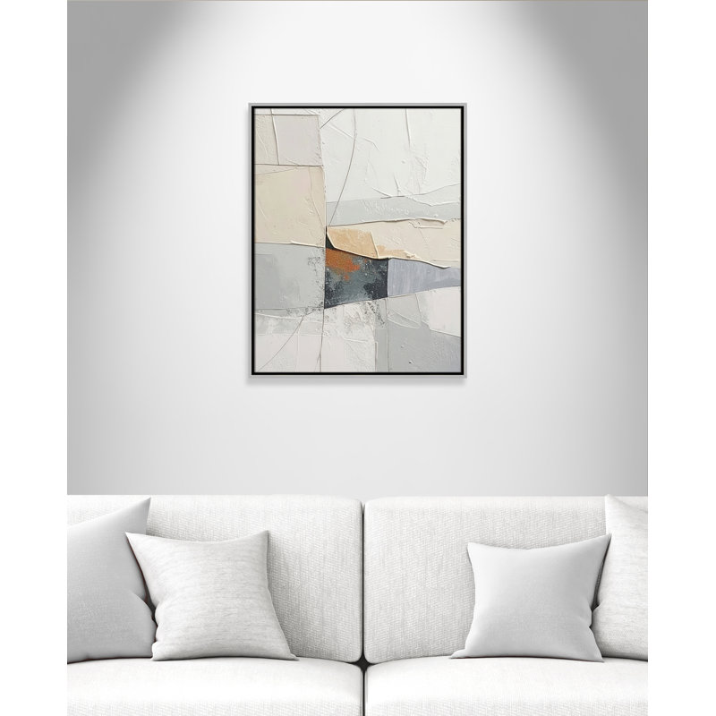 «Plastering I Print» par Alonza Saunders, Toile avec cadre, Silver Floater, 23.5'' W x 29.5'' H
