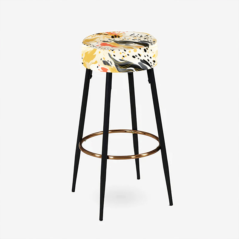 Multicolore Urban Elegance I - Ensemble de 2 tabourets de bar géométriques