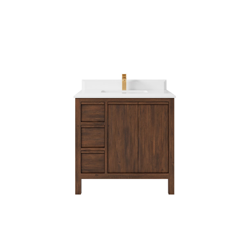 36'' Single Bathroom Vanity with Quartz Top
