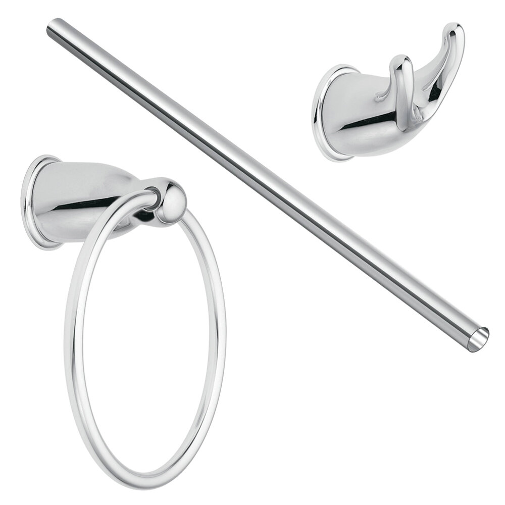 Mason Double Robe Hook in Brushed Chrome