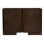 Buffet 2 portes Feleica au fini brun barista moderne sur bois d'acacia massif