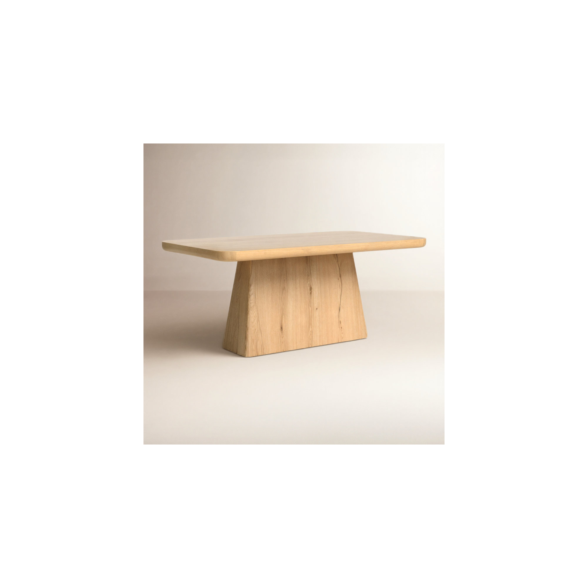Lowell Pedestal Dining Table, 30" H x 71" L x 39" W, Natural