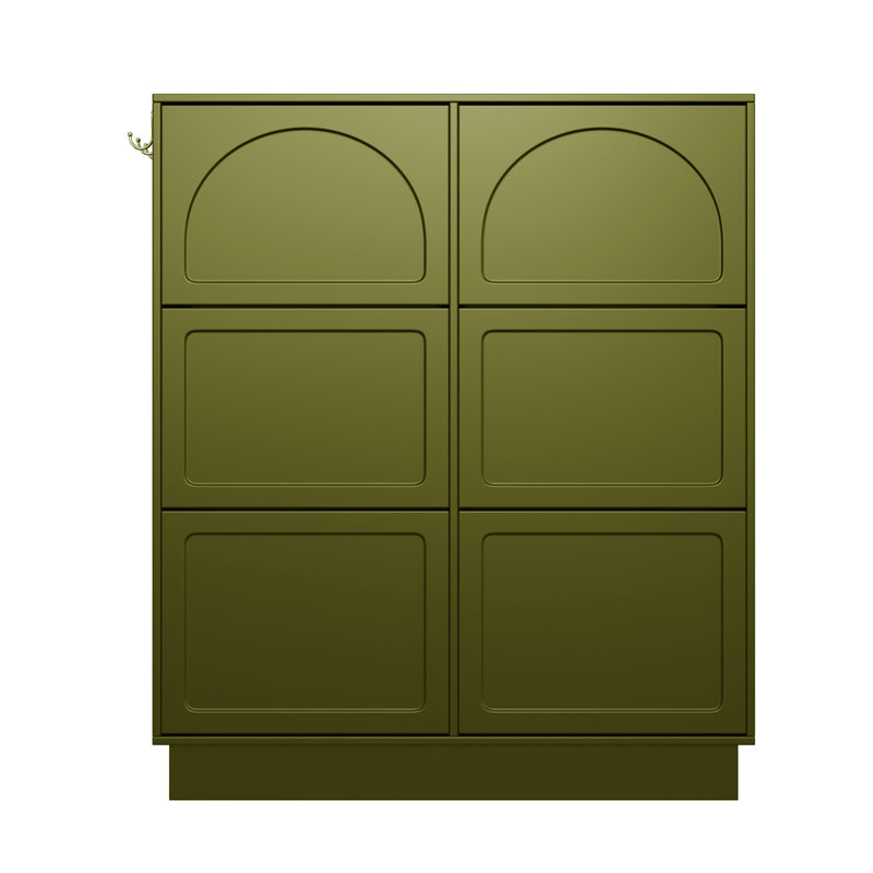 Armoire de rangement pour chaussures 24 paires avec 6 tiroirs rabattables, Vert