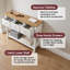 Beacsfield 3 Drawer Console Table Slim Hallway & Living Room Furniture Shaker Style-107197537
