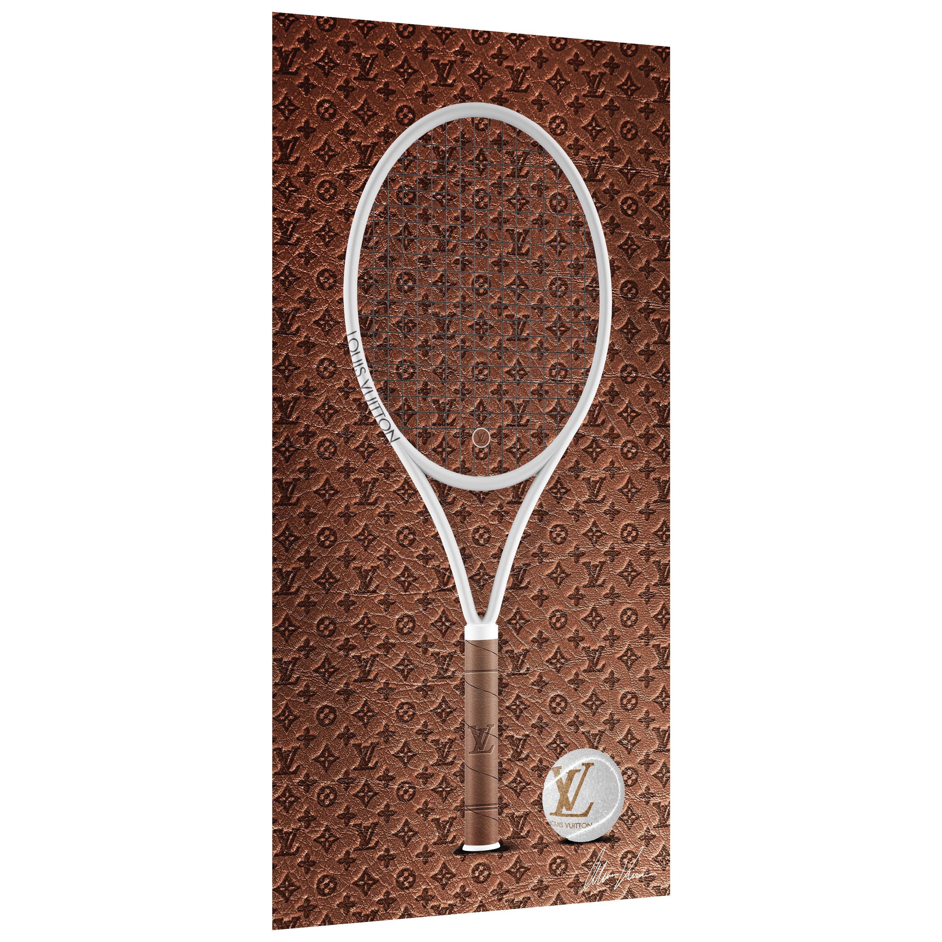 Empire Art Direct Louis Vuitton Vibe Racquet On Glass by Alexandre Venancio  Print