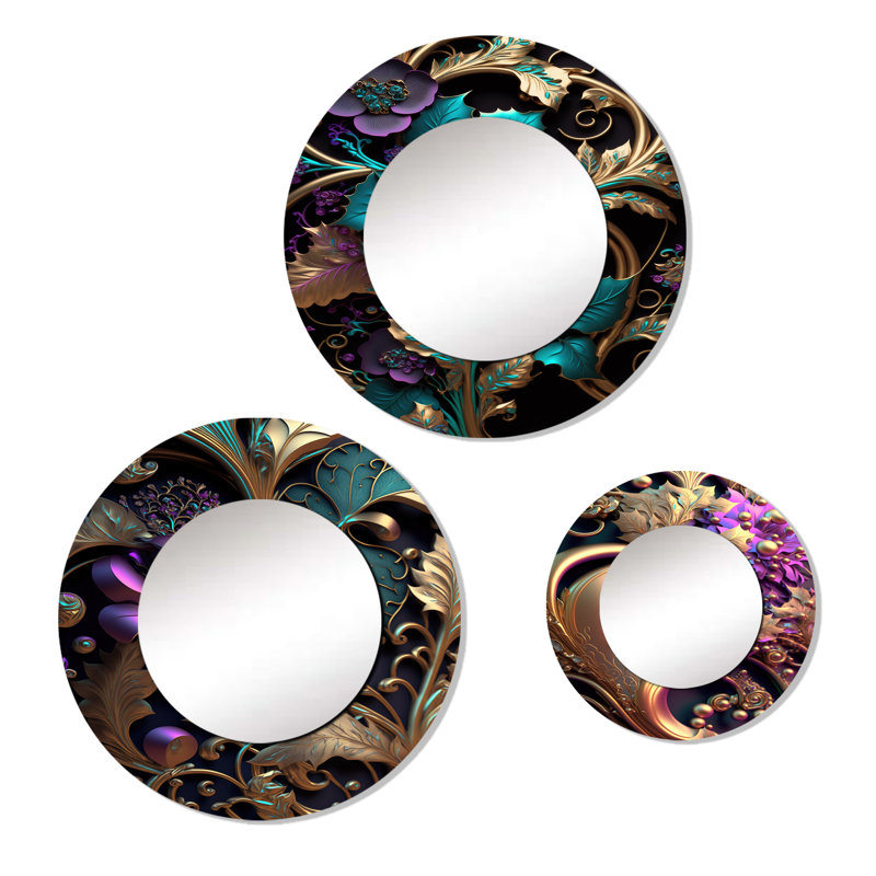 Loreyna Metal Round Mirror