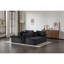 Canapé modulaire en forme de L Boneless à compression avec méridienne confortable et assise profonde, canapé-lit modulaire minimaliste en velours côtelé noir pour salon, sans assemblage, cadre durable-1238561799