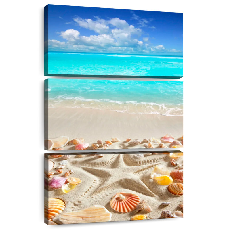 Gillard, paradis tropical, coquillages, H 38 po x l 24 po