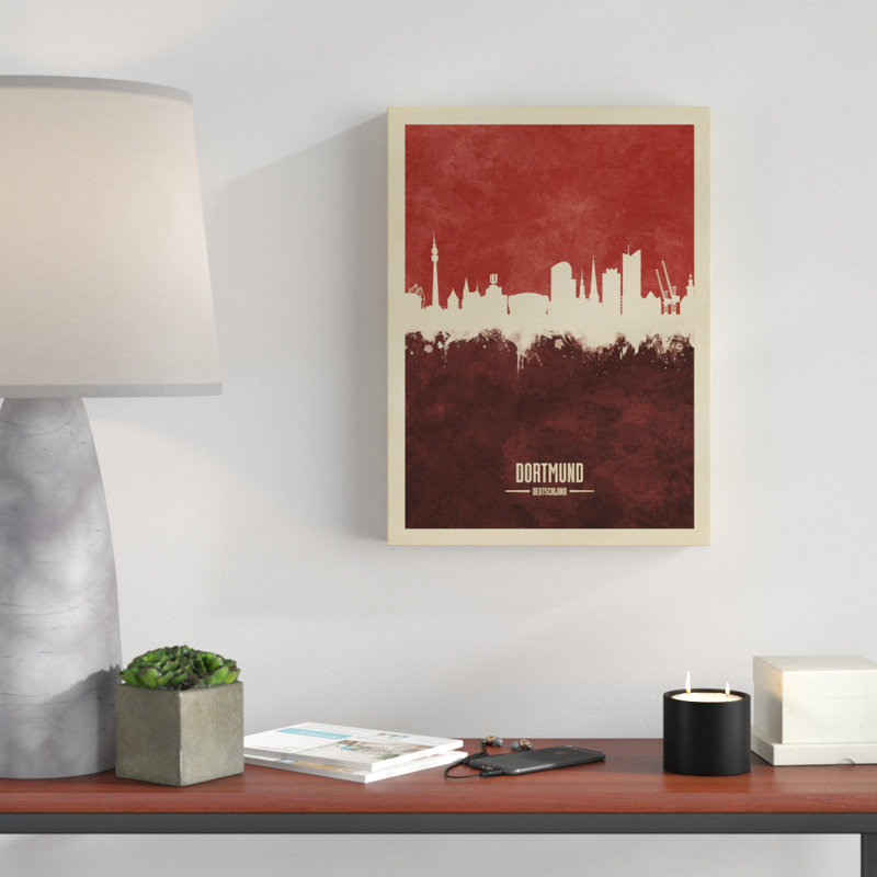 « dortmund germany horizon red ii », impression sur toile tendue, H 19 po x l 14 po x P 2 po