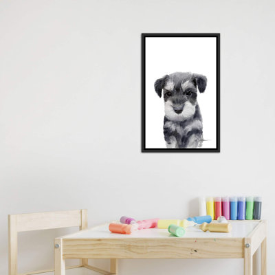 " Miniature Schnauzer Puppy " by Watercolor Luv