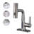 Waterfall-style Kitchen/bathroom Faucet With Pull-down Shower Head, Single Handle And 360° Rotating Stainless Steel Single Hole Or 3-hole Kitchen Sink/bathroom Faucet.-108230429