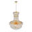 Huges Crystal 14" Gold Chandelier for Dining Rooms Living Rooms Kitchens Powder Rooms, 6-Light with E12 Bulb Base-138916154-31769327