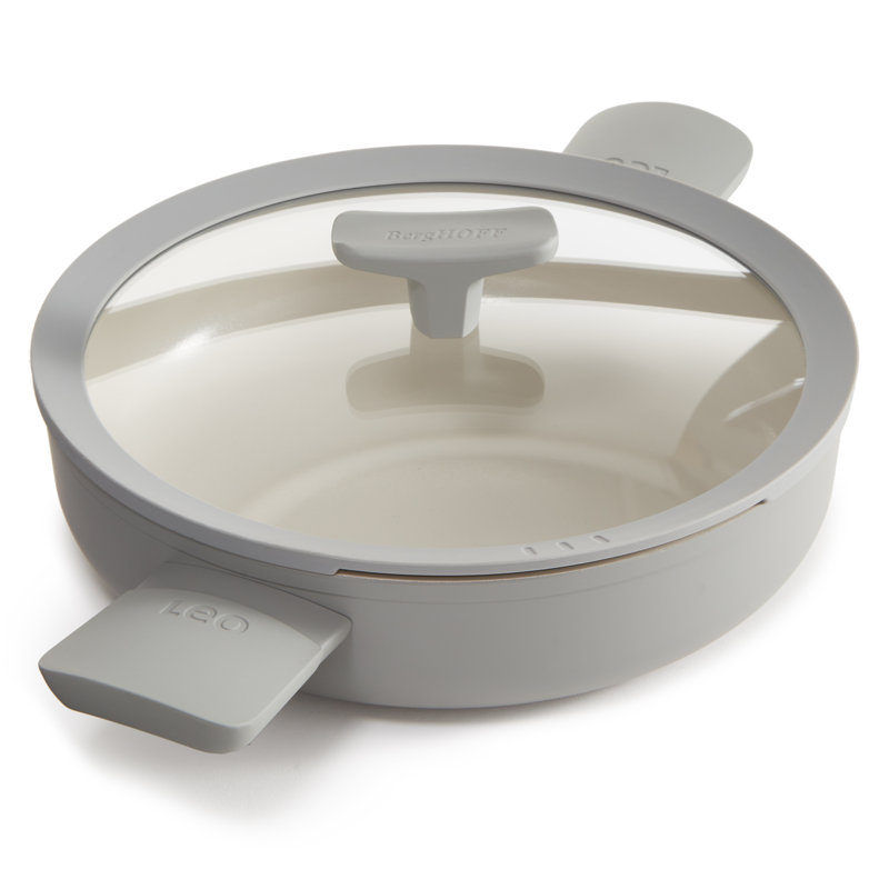 BergHOFF 3.1 Quarts Non-Stick Aluminum Saute Pan with Lid, Grey