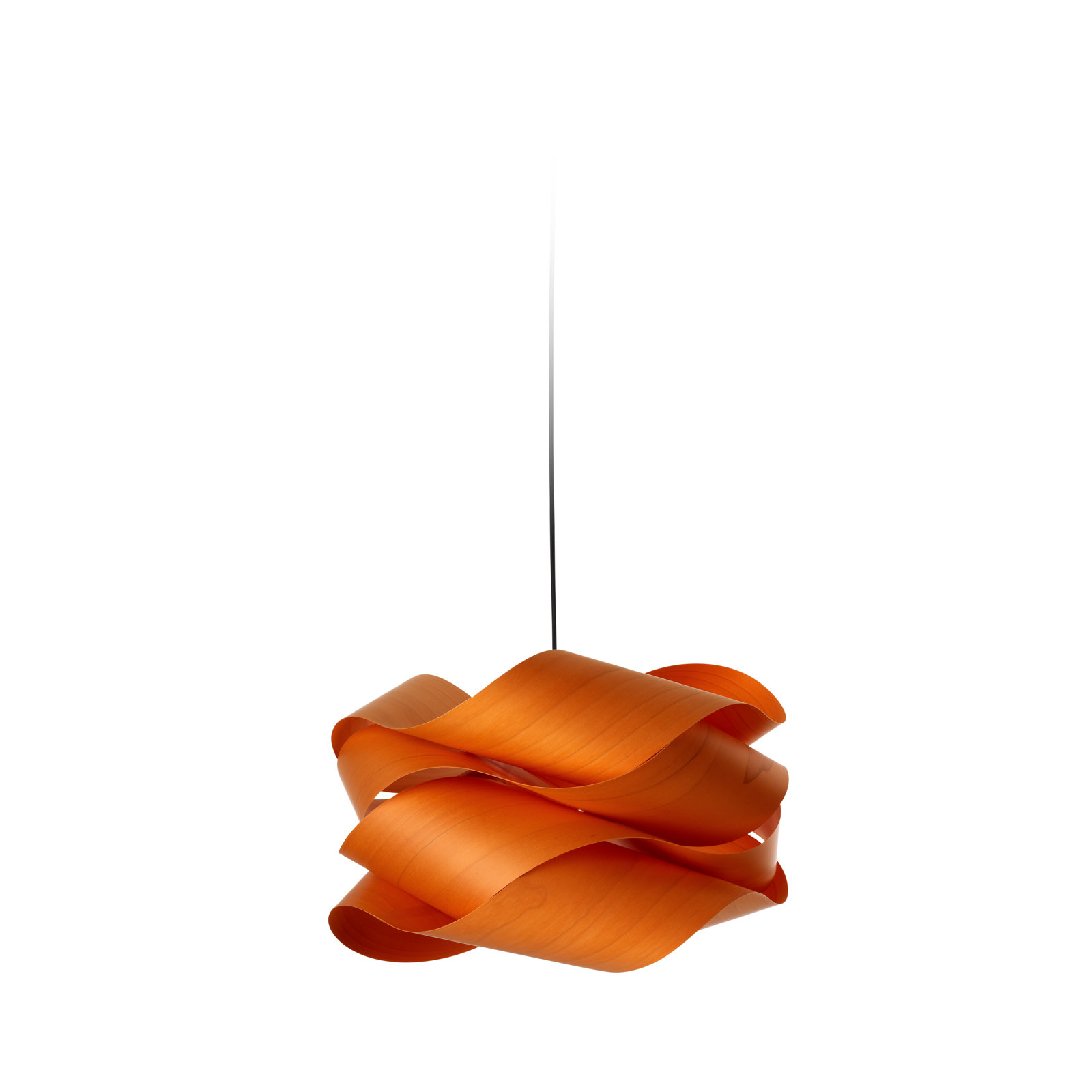 Single Light Dimmable Pendant, Orange, Nickel, 11" H x 18.1" W x 18.1" D