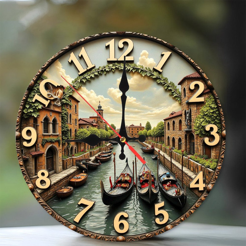 Art mural horloge vénitienne
