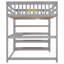 Lit mezzanine avec tablettes de rangement et bureau sous le lit-697814389-697814390