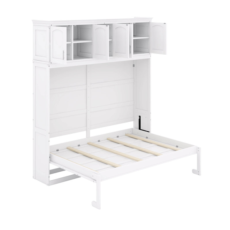 Lit escamotable Rela, Blanc, Full