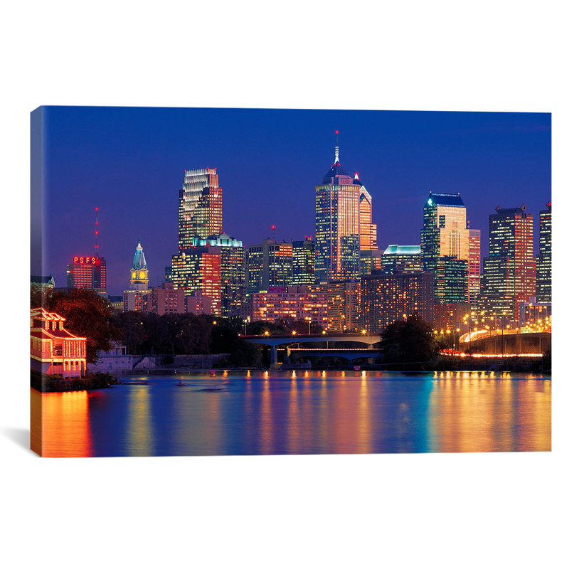 «Philadelphia, Pennsylvania» par Panoramic Images - impression sur toile tendue, H 12 po x l 18 po x P 1,5 po, Pas de tapis